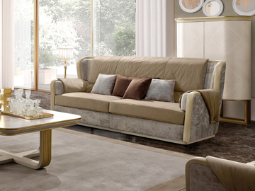 OLIVER - Solid-color fabric sofa cushion by A.R. Arredamenti - view 3